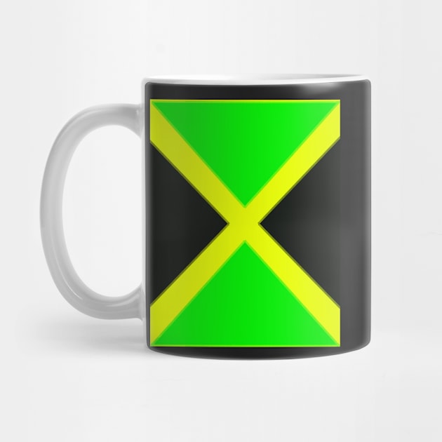 Jamaican flag black green and gold by Artonmytee